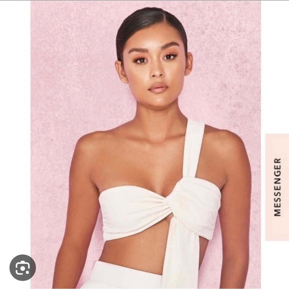 House of CB Marnelle ivory crop top
